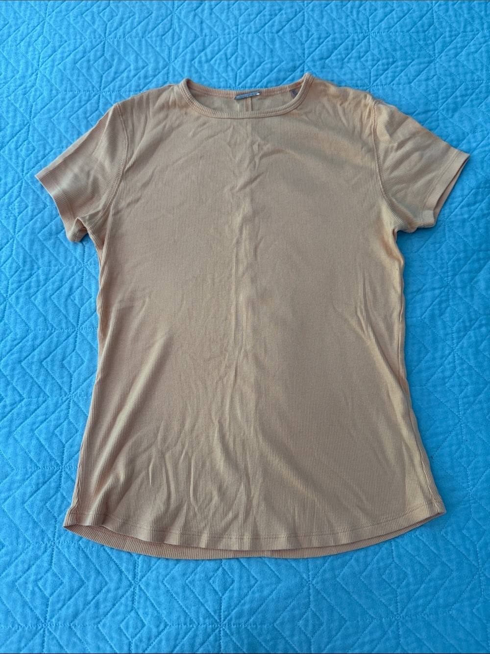 Tahari Women’s Crewneck Short Sleeve Top Apricot szS orig $55